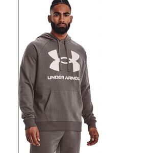 Under Armour Men's Rival Fleece Big Logo‎ Hoodie-Gray-XL-NWT